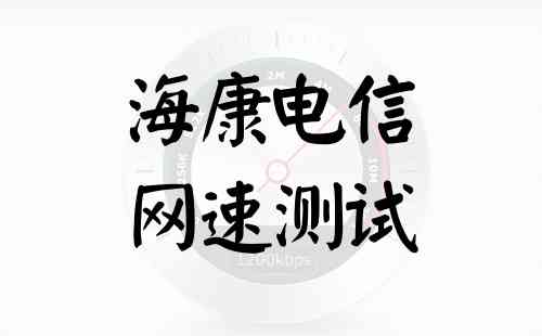 海康电信网速测试
