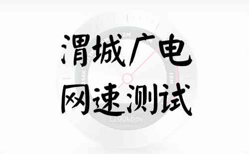 渭城广电网速测试