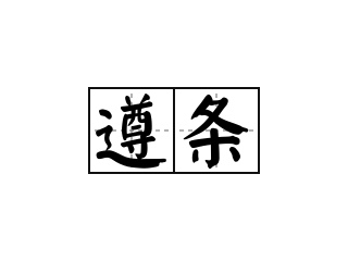 遵条 - 遵条的意思